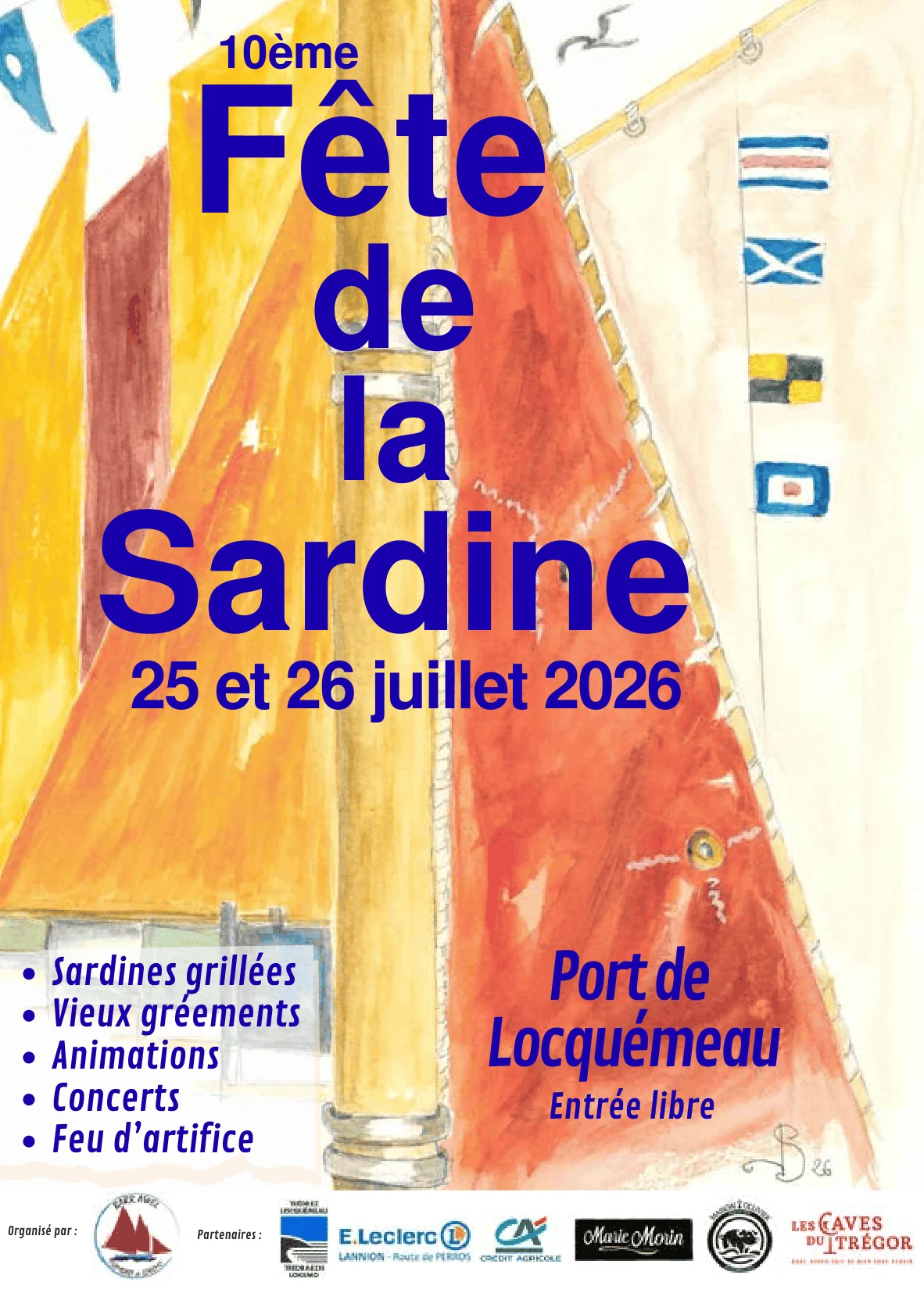 Flyer recto de la Fête de la Sardine 2026