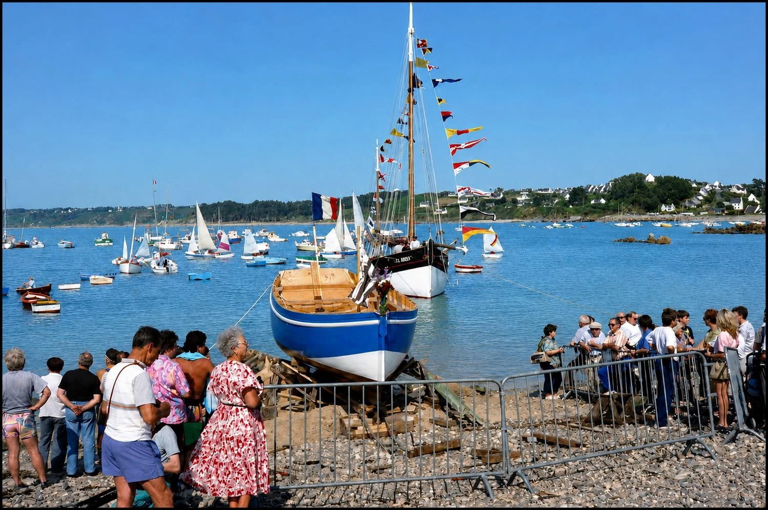 Barr Awel au port de Locquémeau lors d’un rassemblement maritime