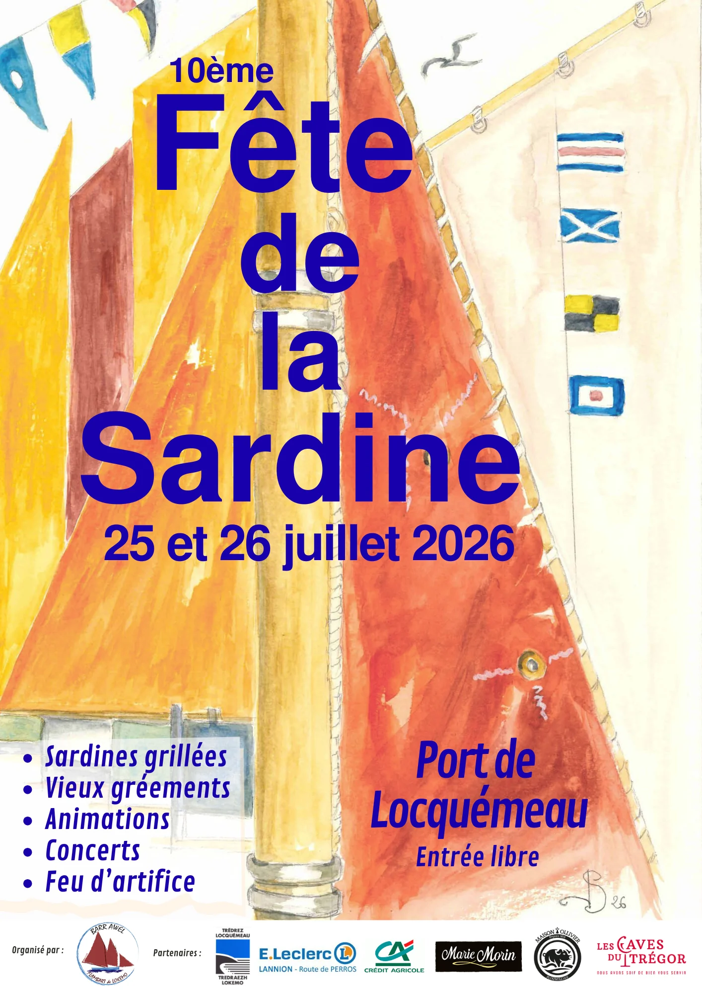 Affiche officielle de la Fête de la Sardine 2026
